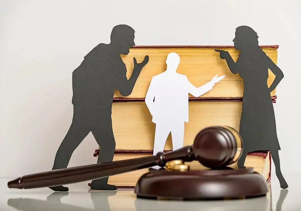 image of couple arguing through divorce Colchester