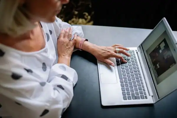 Image of woman attending online mediation Colchester services from Barker Mediation